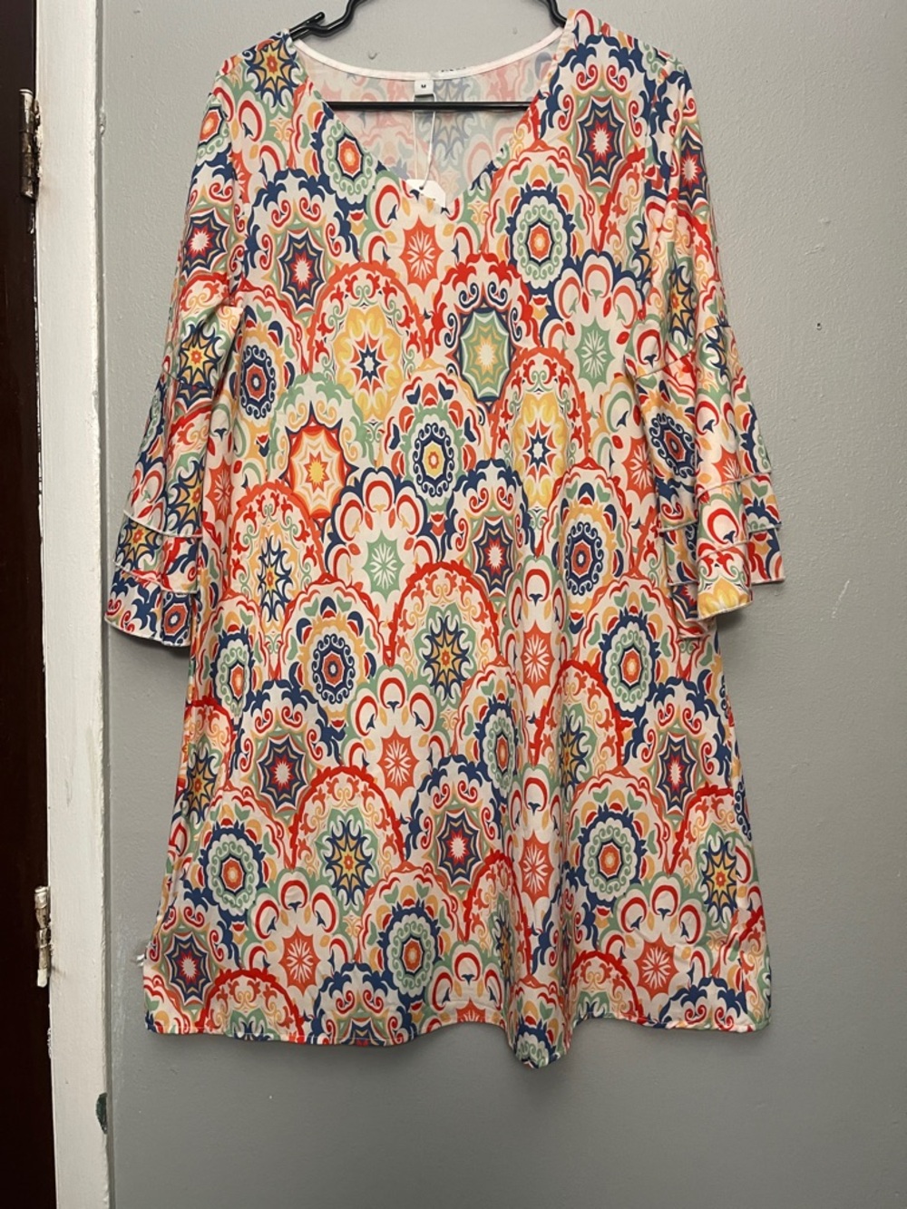 Colorful Mosaic Print Women's Tunic Top